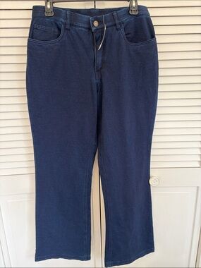 NWT Denim & Company Women’s Sz 10P Jeans Dark Wash Wide Leg